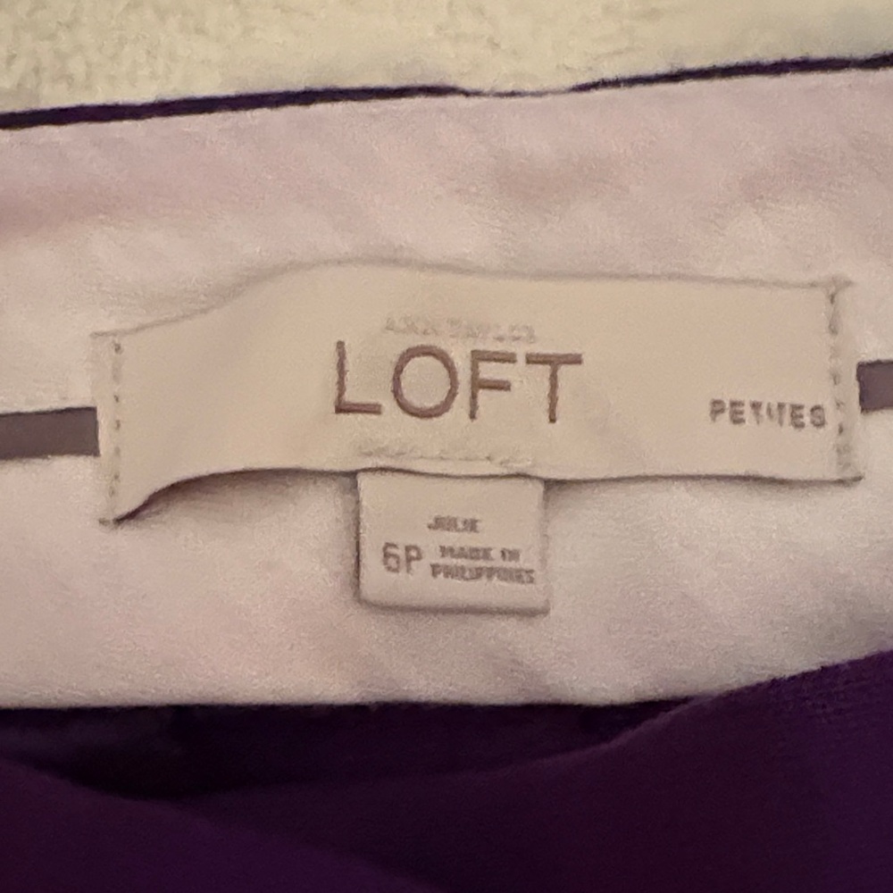 LOFT Deep Purple Petite Trouser